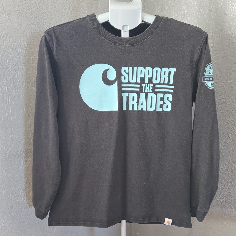 ^Carhartt Black Long Sleeve with Blue Graphic